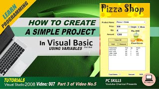 Visual Basic Dot Net Tutorial for Beginners Video 007 How to Create a Simple Project