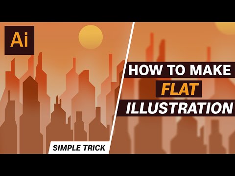 How to make flat illustration art | adobe illustrator | silhouette vector art | Graphic Design