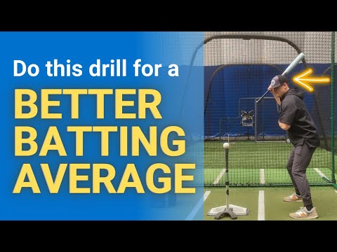 1 Hand, Back Hand Drill (improve bat path, BATTING AVERAGE, & more hard hits) | Baseball Tee Drills