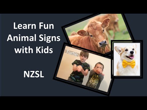 Learn Fun Animal Signs with kids in New Zealand Sign Language (NZSL)