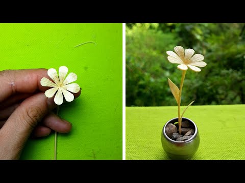 What a beautiful Flower from Bamboo Chopsticks||Bamboo-Stick man