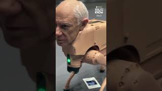 New art installation features robot dogs wearing masks of public figures