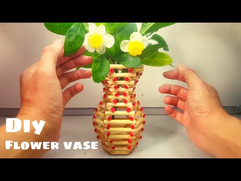 How to make Flower Vase from bamboo chopsticks