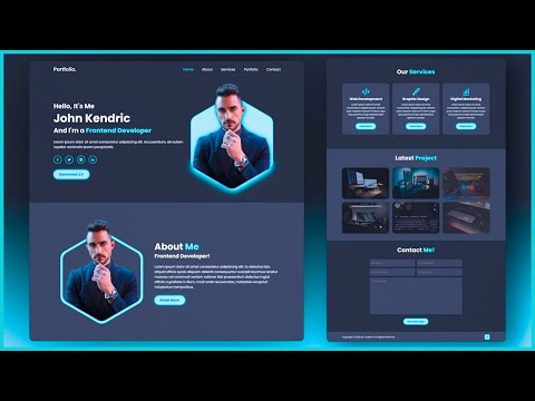 How To Make Completed a Responsive Portfolio Website using HTML, CSS, and JavaScript!