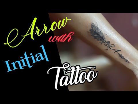 Arrow with Initial Tattoo | by m_tattoozz | like, share and Subscribe to my Channel