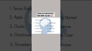 How to memorize 100.000 words 🧠💡 This really works! 🙌 #memorizationtechniques #memory
