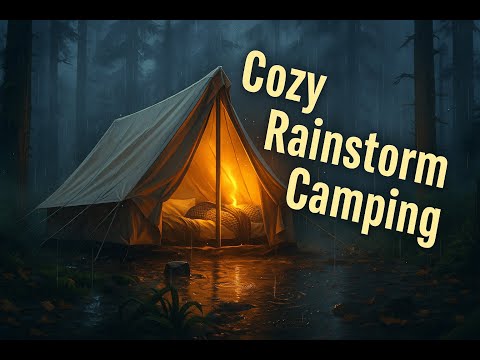 Cozy Rainy Night in a Forest Tent ⛺ | Relaxing Rain Sounds for Deep Sleep & Calm