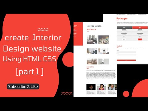 Create Interior Design Website Using [ HTML CSS ] [ part 1 ] With Source Code