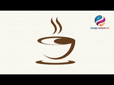 Quick Cafe Coffee Shop Logo Design Tutorial in Adobe illustrator | Design School MC