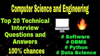 Top 20 Technical Interview Questions I On/Off Campus Computer Engineering Competitive Examination