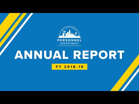 FY 2018-19 City of LA Personnel Annual Report