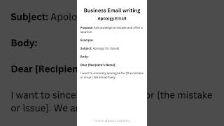 Apology Email | Business Email Writing  #businessemailwriting #emailwritingtips #emailtips