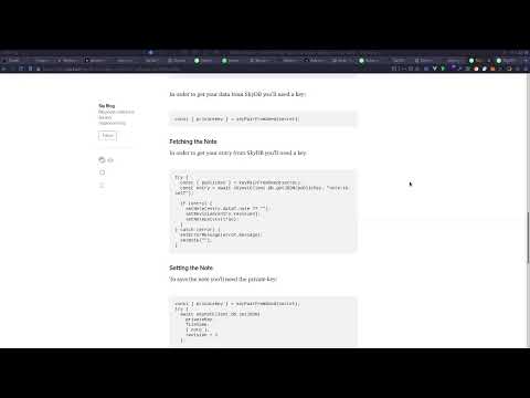 live stream - Skynet/SkyDB blockchain web3 development with Nextjs
