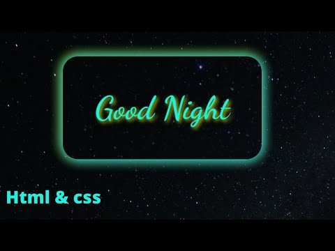 Good Night html & css