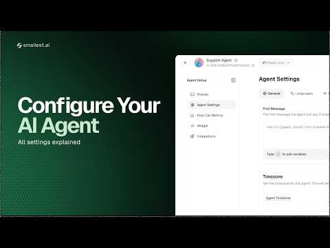 Agent Settings | Voice Agent Tutorials