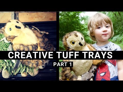 ENGLISH IDEAS WITH A TUFF TRAY | STORY LANGUAGE OWL BABIES, THE GRUFFALO, FARM ANIMALS