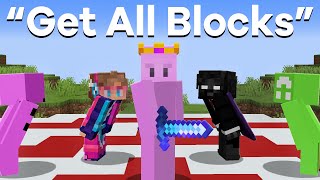 5 YouTubers Race to beat Minecraft's Hardest Tasks