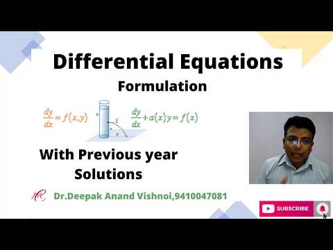 Differential Equation Part-2 for JEE/NDA/GATE/B.Sc/JAM/12th|Dr.Deepak A.Vishnoi|Mathematical concept
