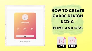 How to make a card with HTML CSS (EASY) - 2021