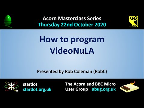 Acorn Masterclass: How to program VideoNuLA (Rob Coleman) Extra colours (16) on the BBC Micro/Master