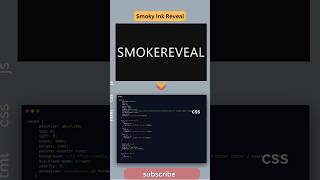 Insane Smoke Text Effect Using Only HTML CSS JS 😱
