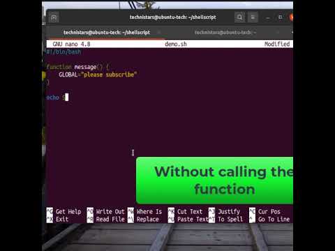 Shell scripting - Variable scopes (Global variable)
