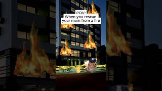 CAT MEMES 🐱 When you rescue your mom from a fire #shorts #catmemes #relatable