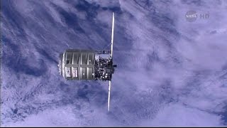 Orbital Sciences Cygnus CRS-2 "SS Janice Voss" Rendezvous, Grapple, & Berthing (time lapse)