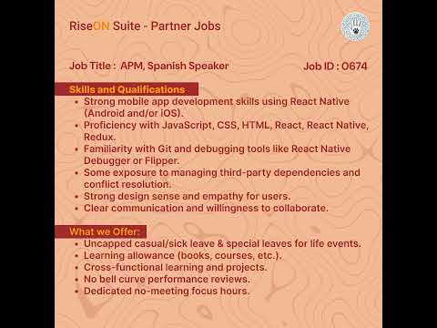 APM – Spanish Speaker (Remote) | RiseON Suite