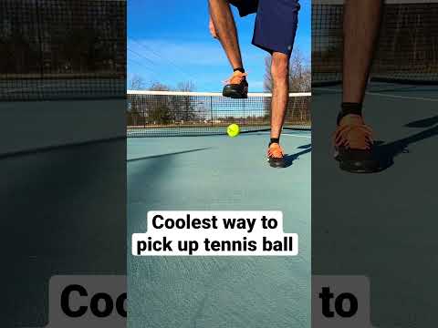Coolest way to pick up tennis ball #shorts Australian open 2023. Crazy Nadal ball pick #Tennis #cool