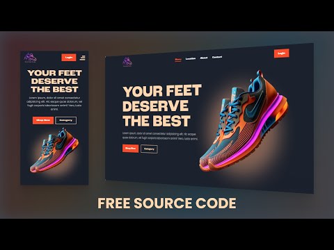 Responsive Shoes Website Using HTML CSS | Free Source File | M.A Developer