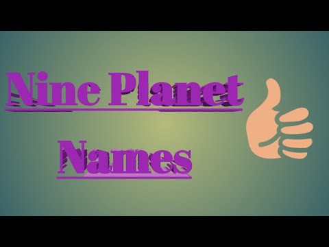 Nine planets names