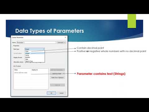 Data Types of Tableau Parameters   Difference between Parameter Data Types
