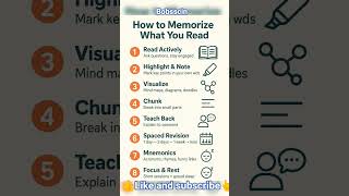 “Smart Ways to Remember What You Learn”#memoryTips #studyHacks #aspirants #motivation
