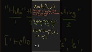Software Journey Problem 4: Word Count  #tutorial #softwareengineer #software #algorithm #coding