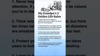 My Grandpa’s 5 Golden Life Rules – Timeless Wisdom for a Strong Life