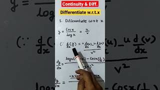 Differentiate w.r.t x #continuityanddifferentiabilityclass12 #maths #shorts
