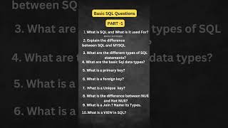 "Basic SQL Questions You Must Know in #2024