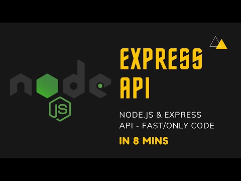Fast Code Node JS API Express js Server in 8 mins