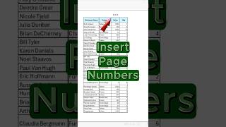 Insert Page Numbers in Excel.. #viralshorts  #excelshorts