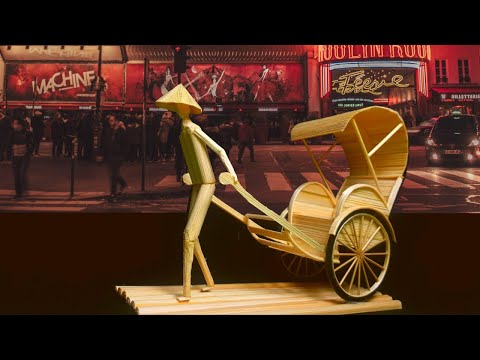 1001 Bamboo Stick Craft Ideas- a Rickshaw- Bamboo Stick Man