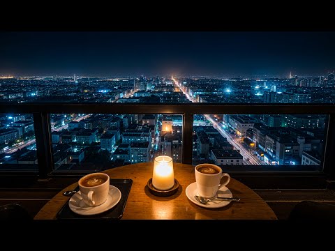 Night Café View – Chill Moments Watching City Life from Above 🌃☕✨