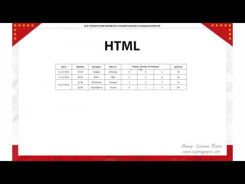Tutorial HTML ~ Таблица в html
