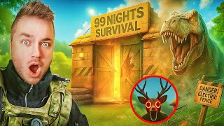 I Survived ROBLOX 99 NIGHTS In A JURASSIC WORLD Box Fort