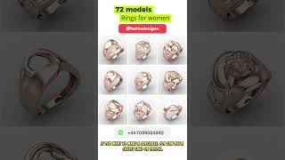 72 Model women rings #3dmodel You can visit our designer profile from the link in the description.