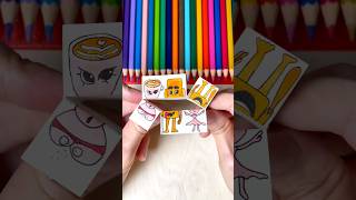 Diy Cute emojis 💃☕️🟧#art #diy #papercraft #cute #thingstodo #tungtungtungsahur