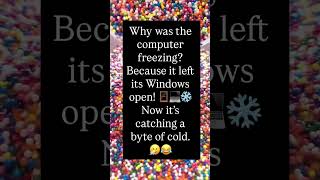 “The Cold Computer 🧊”.   #techjokes #computerhumor #funny #geeklife #englishjokes