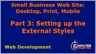 Small Cafe Site: Part 3 - Setting up the External Styles