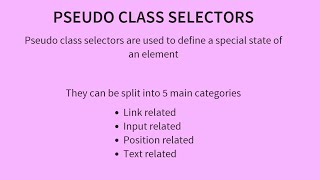 How to use  Pseudo Class Selectors  -  Learning CSS / CSS3 Tutorial [Part 11 of 20]