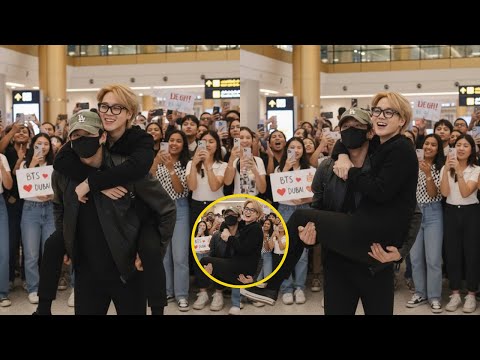 JUST ARRIVED IN DUBAI! Jungkook Shocks Fans by Carrying Jimin Off the Plane 😳🔥